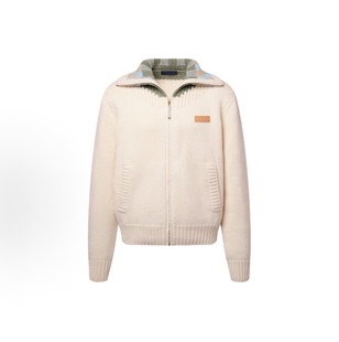 男女情侣同款 25FW 字母微章彩虹拼色针织束腰夹克外套 Adam