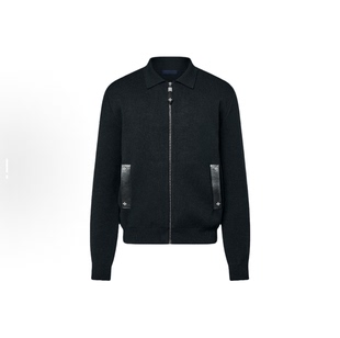 金属铆钉皮革针织羊毛夹克拉链开衫 25SS男女情侣同款 外套 Adam