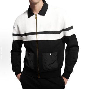 男女情侣明星同款 25FW 字母刺绣织带运动夹克外套王嘉尔 Adam