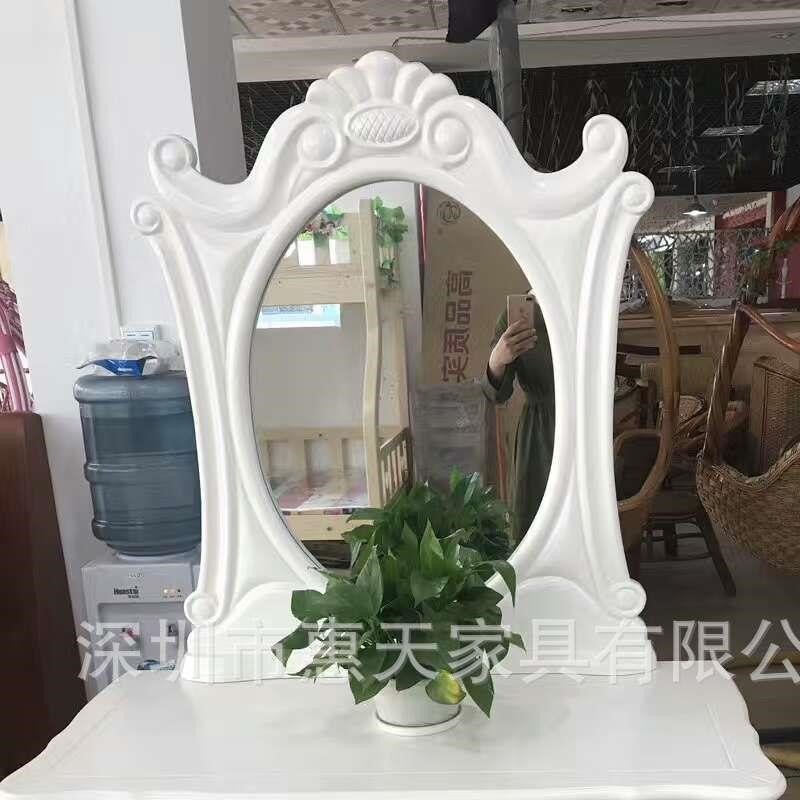 白茬欧式梳妆台白胚欧式衣柜欧式卧室实木家具白坯批发含梳妆凳子