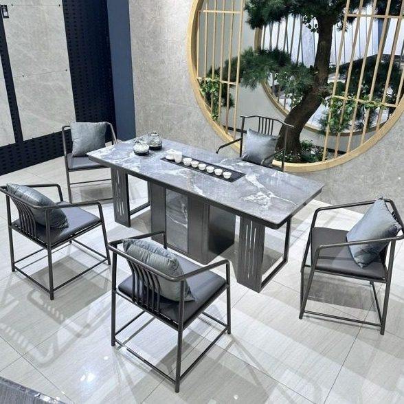 中式轻奢岩板茶桌椅组合公室家用茶台泡茶桌烧水壶一体现简约,商业/办公家具,茶台/茶桌,淘宝优惠券,粉丝福利购,淘宝优惠卷