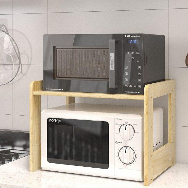 微波炉架子置物架桌面厨房烤箱收纳架家用台面架子全实木桌面柜子,厨房/烹饪用具,微波炉置物架,淘宝优惠券,粉丝福利购,淘宝优惠卷