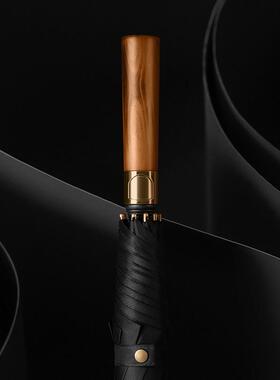 黑色男士雨伞长柄伞自动大号超大双人日系直把伞抗暴风雨防风定制