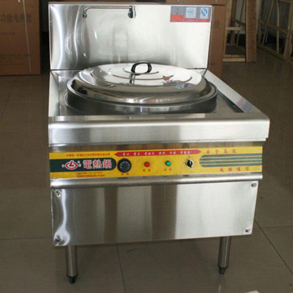 鲁厨84商用电热大锅灶台酒店食堂商用电热锅电热炉电炒锅炒菜