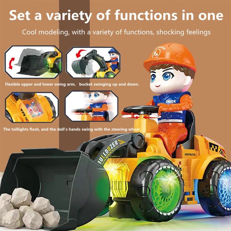 抖音同款电动万向挖掘机挖土机灯光音乐仿真推土机儿童玩具工程车,玩具/童车/益智/积木/模型,电动/遥控车,淘宝优惠券,粉丝福利购,淘宝优惠卷