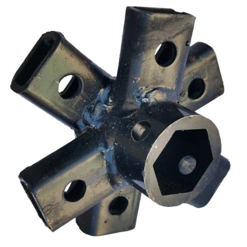 新品农机配件微耕机开沟培土刀座23/26/32轴焊接叠六加长叠八刀轴