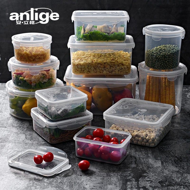 塑料保鲜盒带盖透明微波炉加热饭碗冰箱收纳专用水果食品级密封盒