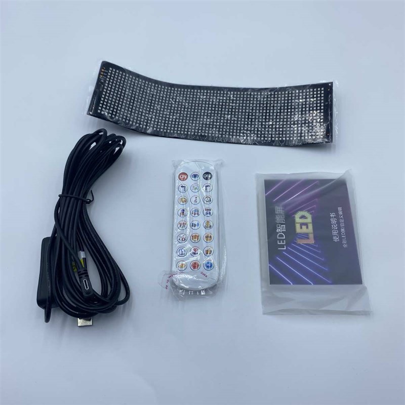 带灯屏声控diy车窗套装遥控声控带汽车软车用氛围12vapp编程 灯