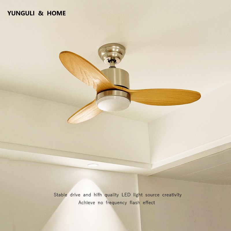 中古风客厅吊扇灯一体家用卧室房间电扇灯静音P复古宋代美学风扇