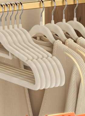 法洁诺植绒衣架家用干湿两用防滑肩无痕撑衣柜收纳整理师专用衣挂