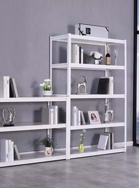 仓库置物架白色家用货架烤漆阳台收纳架地下室车库储物架子展示架