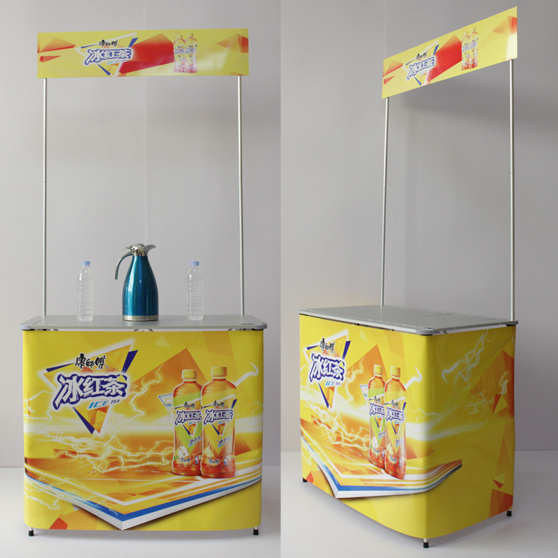 铝合金促销台折叠便携式小铝桌户外摆摊广告地推试吃桌厂家批发