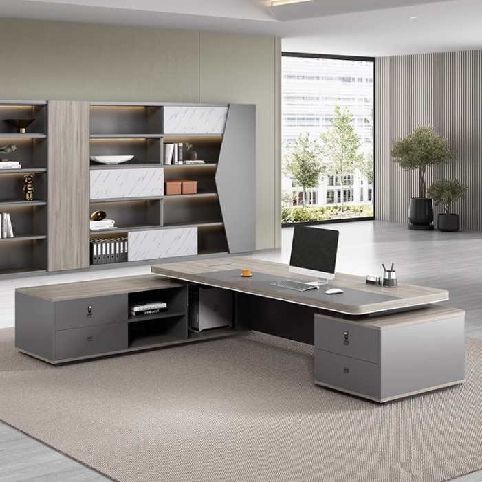 老板办公桌椅组合简约现代主管桌经理桌大气总裁桌单人大班台家具