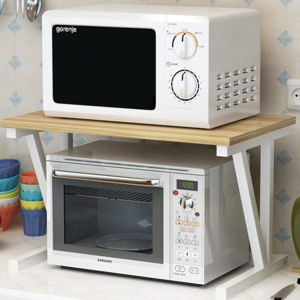 微波炉架双层家用厨房置物架子2层收纳架不锈钢多层烤箱落地架子,厨房/烹饪用具,微波炉置物架,淘宝优惠券,粉丝福利购,淘宝优惠卷