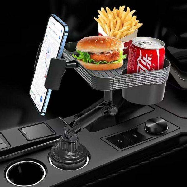 车载托盘支架水杯扶手箱后台吧台饮料置放架追剧餐桌副驾驶用