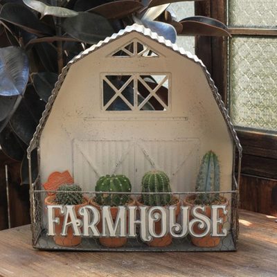 森得源新款创意乡村花园复古洗白浮雕花纹挂壁摆台花盆收纳装饰