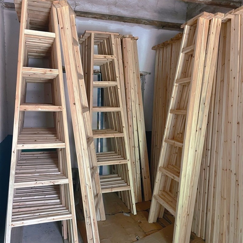 实木梯子人字形梯子工地梯子w攀爬梯子行走保温家用幼儿园简易室