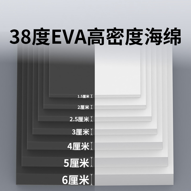 米乐奇38度eva泡棉高密度海绵垫片发泡棉黑色泡沫板X材料板防撞减