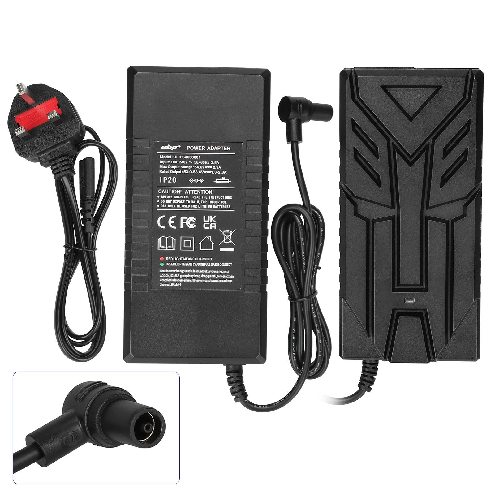 54.6V2A中空头电源线适用小米滑板车4 ultra 4Pro二代充电器配件