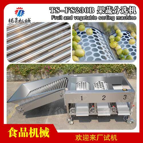 厂家直销水果筛选机滚筒蔬果大小分级机苹果橘子圆形水果分选机