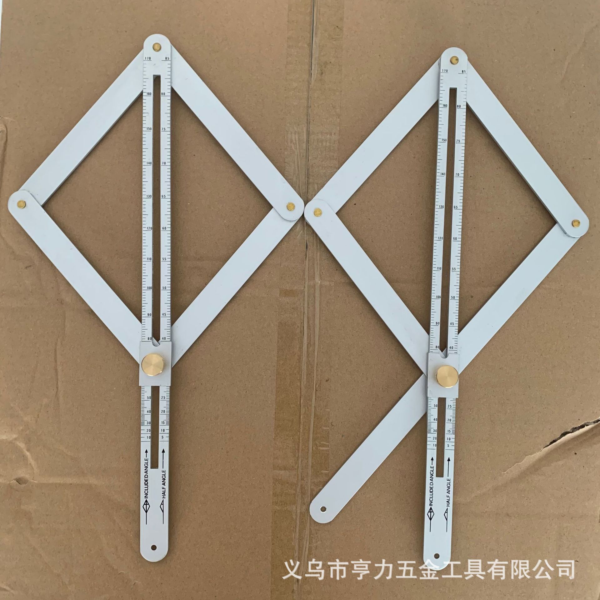 外贸不锈钢对角尺角度尺加厚裁边装修木工门窗量角尺多功能量角器