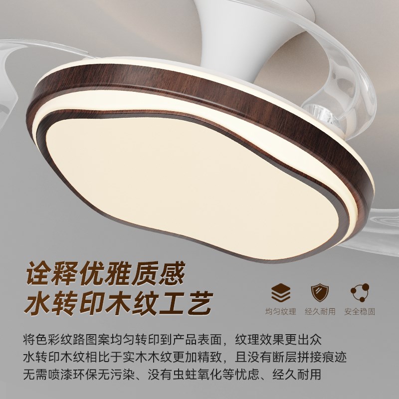 箭牌风扇灯新款中古风卧室吸顶灯护眼吊扇灯静音餐厅吊灯吧台氛围