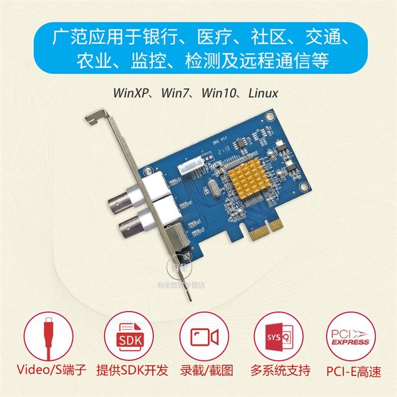 SV2000E视频开发采集卡AV/BNC/S端子输入SDK开发医疗图像视频会议