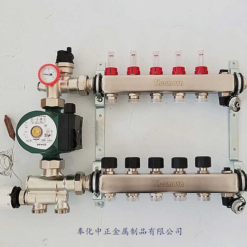 地暖智能分水器带混水系统，地暖混水温控中心，地暖混水温控装置