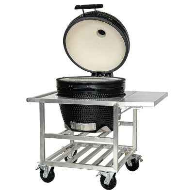大铁蛋26英寸户外烧烤炉bbq kamado烟熏炉推车款焖烤炉披萨炭烤炉