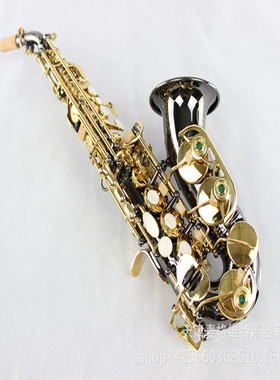 麦格维特乐器MSS-300N降B调弯管高音萨克斯风乐器表面黑镍金键