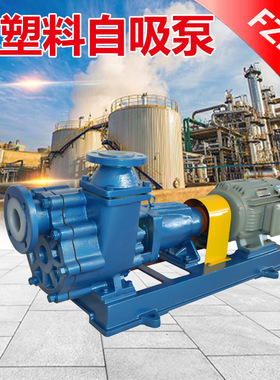 65FZB-30电动卧式离心泵 聚四氟乙烯自吸泵 循环水池排污 污水泵