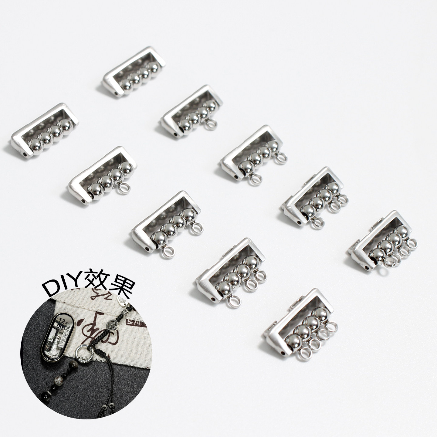 不锈钢手表连接器适用华为11/11Pro表带转接头diy串珠配件