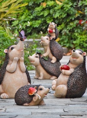 户外园林景观幼儿园仿真动物刺猬摆件花园庭院装饰院子造景雕塑品