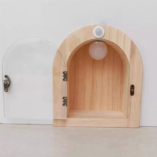 小木屋房子夜灯杰瑞门洞感应夜灯老鼠洞装饰定做