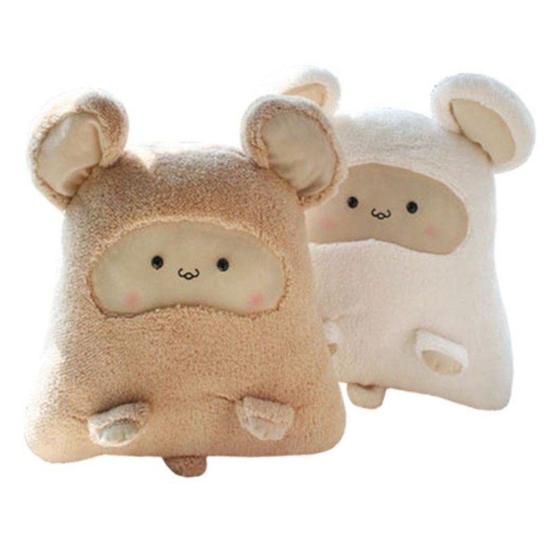 抱枕被子两用夏季 护腰靠垫办公室背靠垫带毯子 可爱枕头被二合一