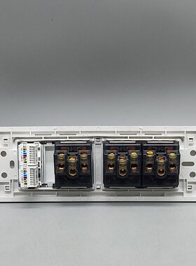 深灰色118型大号10A五孔3个电源双六类网络网线电脑宽带CAT6面板