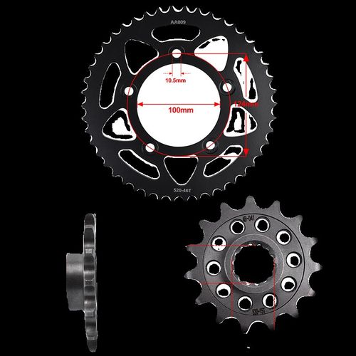 适用杜卡迪怪兽monster821摩托车大小齿轮牙盘油封链条套链配件