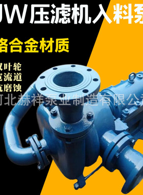 ZJW-II系列压滤机入料泵洗煤厂入料加压杂质泵高铬合金压榨煤泥泵