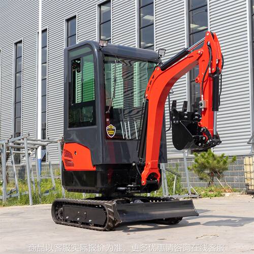 1.8吨小型农用挖掘机 带封闭驾驶室果园建筑挖沟机 微型挖土