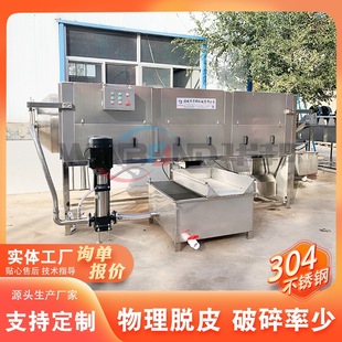 花生板栗仁去皮设备 巴旦木杏仁脱皮机器 青皮核桃去皮清洗设备