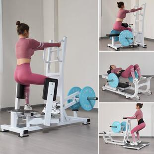 女子塑形器械站姿髋外展臀推机臀部皮带鲨鱼犀牛蹲训练器健身器材