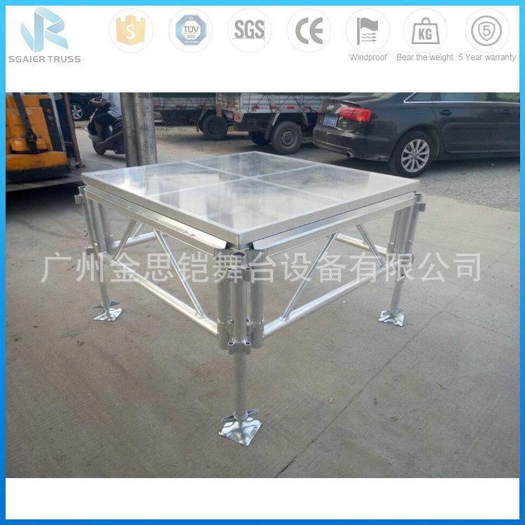 玻璃舞台钢化玻璃走秀T台酒吧ktv驻唱台婚庆酒店活动钢琴展示地台