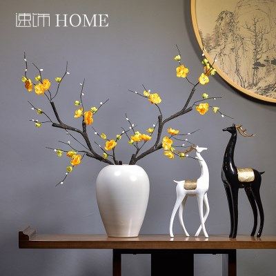 新中式白色陶瓷花瓶客厅玄关餐桌样板间插花现代简约装饰花艺摆件,家居饰品,花瓶,淘宝优惠券,粉丝福利购,淘宝优惠卷