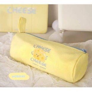 高颜值可爱学生 芝士印花郁金香日系笔袋大容量新款 混 人笔袋新款