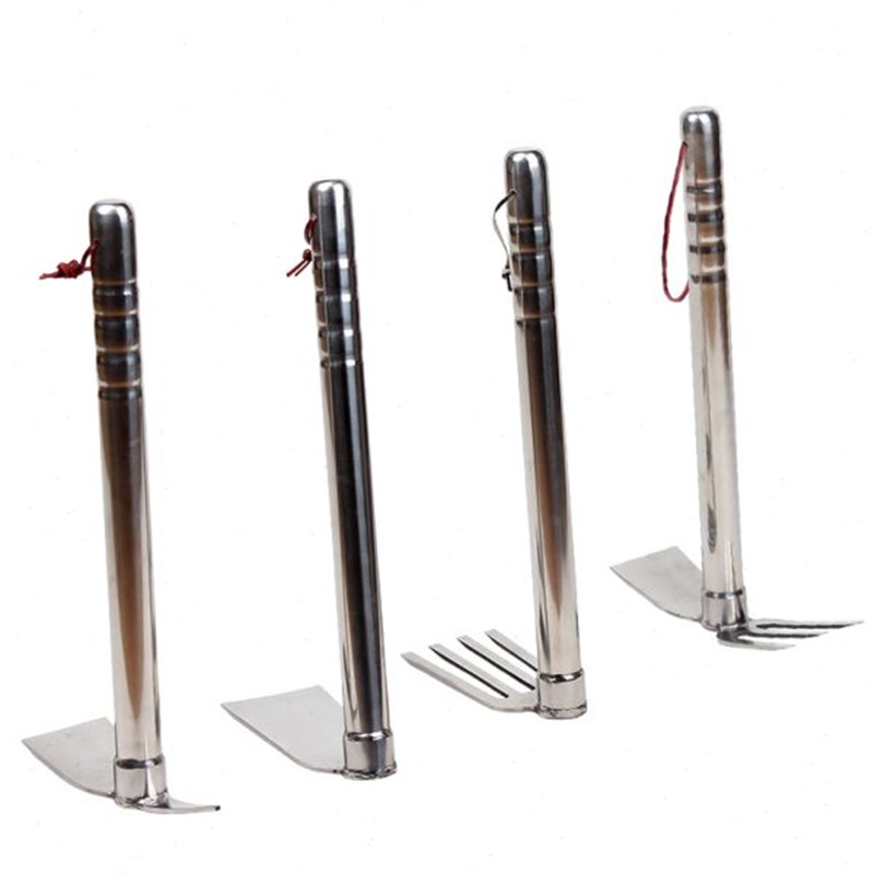 不锈钢农b具小锄头家用种菜挖地农用工具大全除草翻地松土耙子