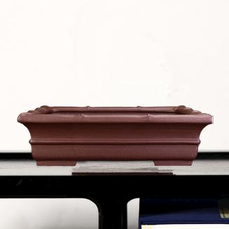 紫砂花盆正方形竹节盆景盆大号浅C盆古典中国风四方竹子盆觅陶乡