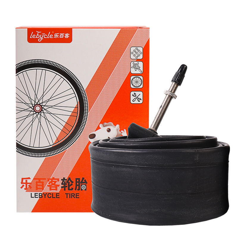 乐百客山地自行车内胎26寸1.95内带1.75里胎1.5轮胎加长美嘴法嘴