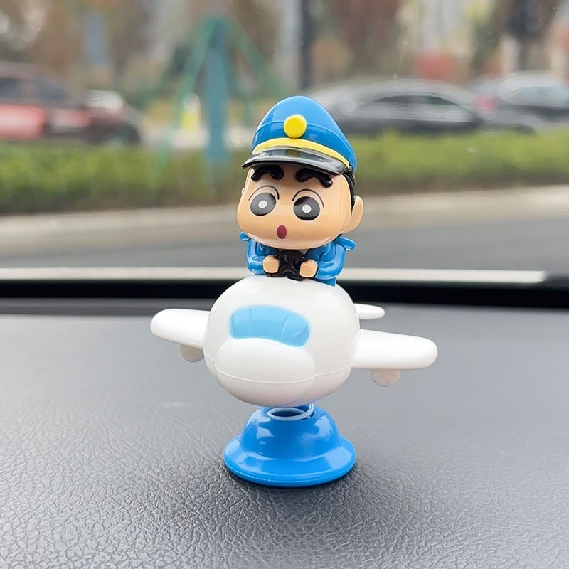 电动车装饰小新摇摇乐电瓶车汽车摆件雅迪艾玛九号电动摩托小饰品