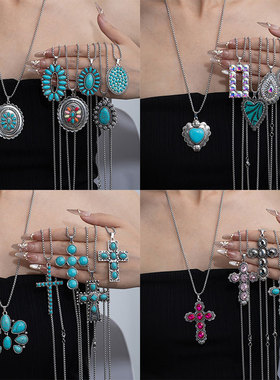 天然绿松石项链女款30