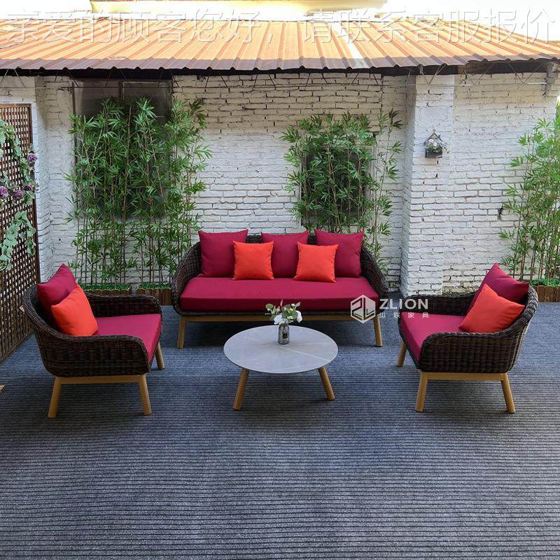 户外花园藤编沙庭发院酒店单宿人岩22-10-22板茶民几组合柚木金属,商业/办公家具,商用藤编家具,淘宝优惠券,粉丝福利购,淘宝优惠卷